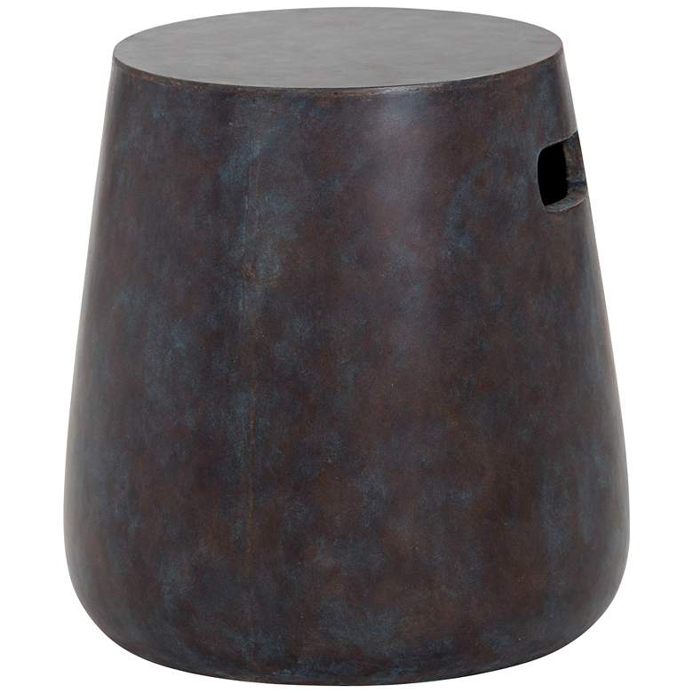 Image 1 Taurus Weathered Bronze Concrete Indoor-Outdoor Accent Table