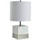 Tavares 17 1/2"H Square White Marble Accent Table Lamp