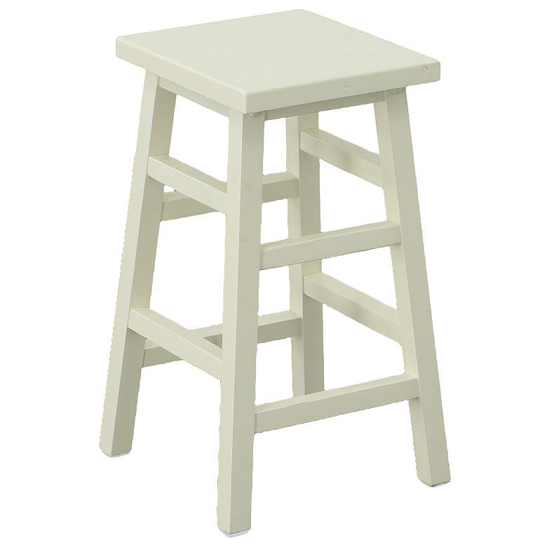 Image 1 Tavern Pub Antique White Counter Stool