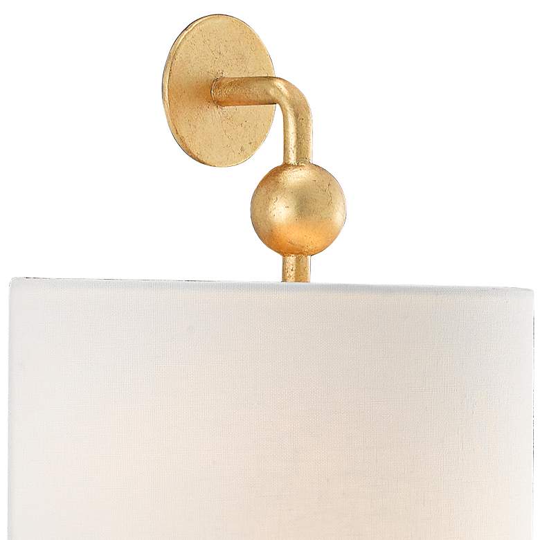 Image 2 Tavey 18" High Contemporary Gold Leaf Wall Sconce more views