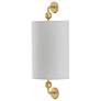 2_Tavey 18" High Contemporary Gold Leaf Wall Sconce more views