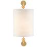 3_Tavey 18" High Contemporary Gold Leaf Wall Sconce more views