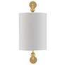 4_Tavey 18" High Contemporary Gold Leaf Wall Sconce more views