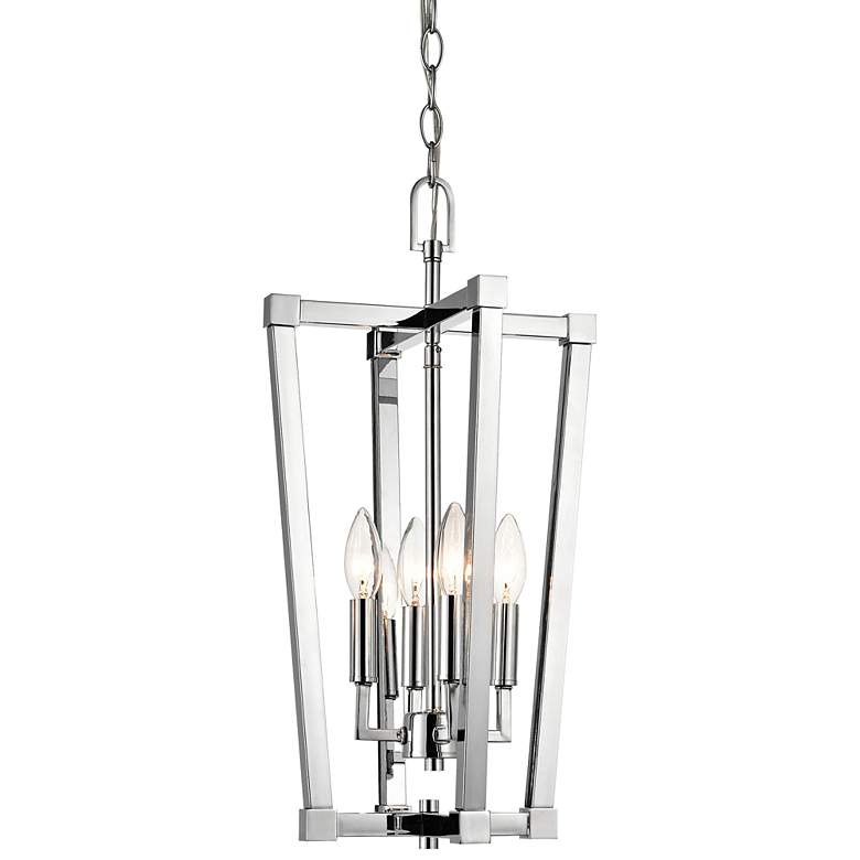 Image 1 Tavis 11" Wide Chrome 4-Light Lantern Mini Pendant