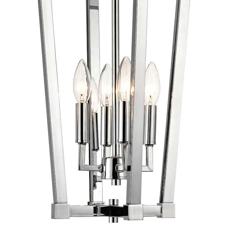 Image 2 Tavis 11" Wide Chrome 4-Light Lantern Mini Pendant more views