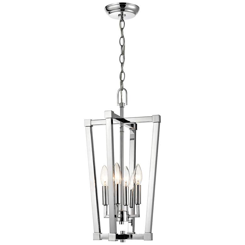 Image 4 Tavis 11" Wide Chrome 4-Light Lantern Mini Pendant more views