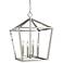 Tavis 16" Wide Satin Nickel 4-Light Lantern Pendant