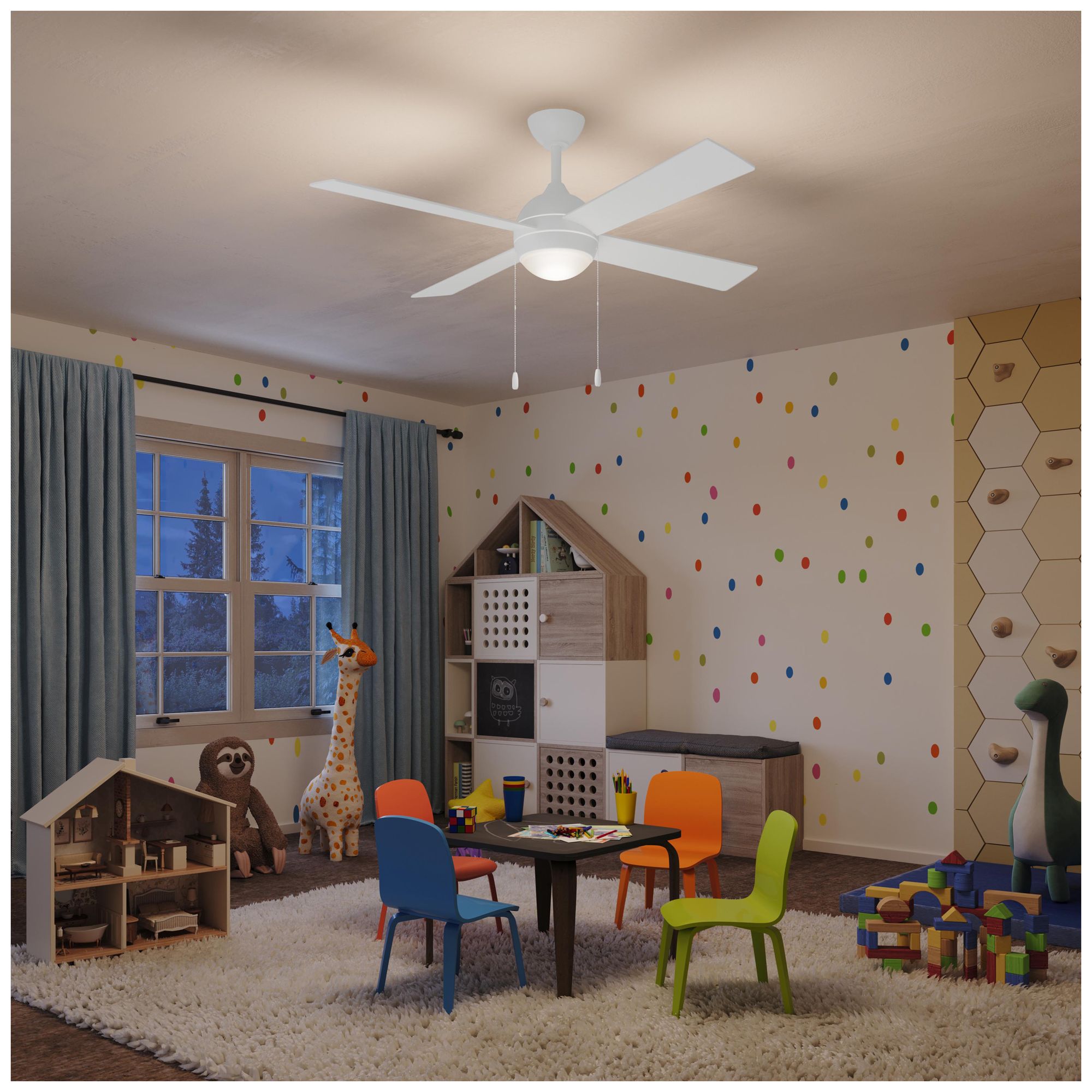 Image 4 Tavo Collection 52-in. Four-Blade LED Modern Ceiling Fan more views