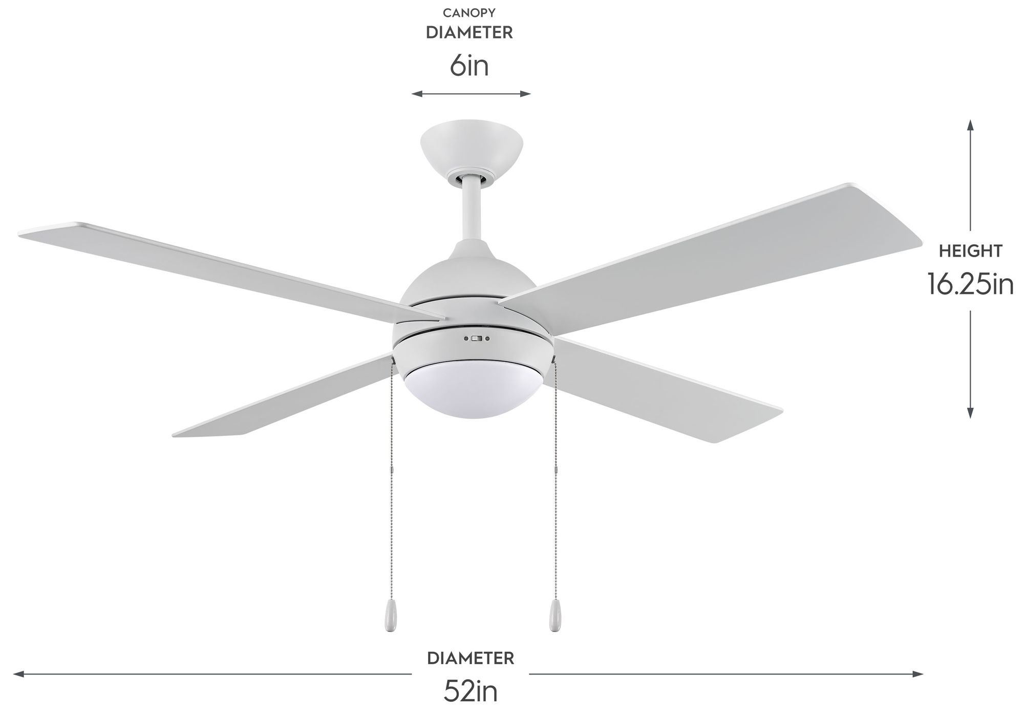 Image 5 Tavo Collection 52-in. Four-Blade LED Modern Ceiling Fan more views