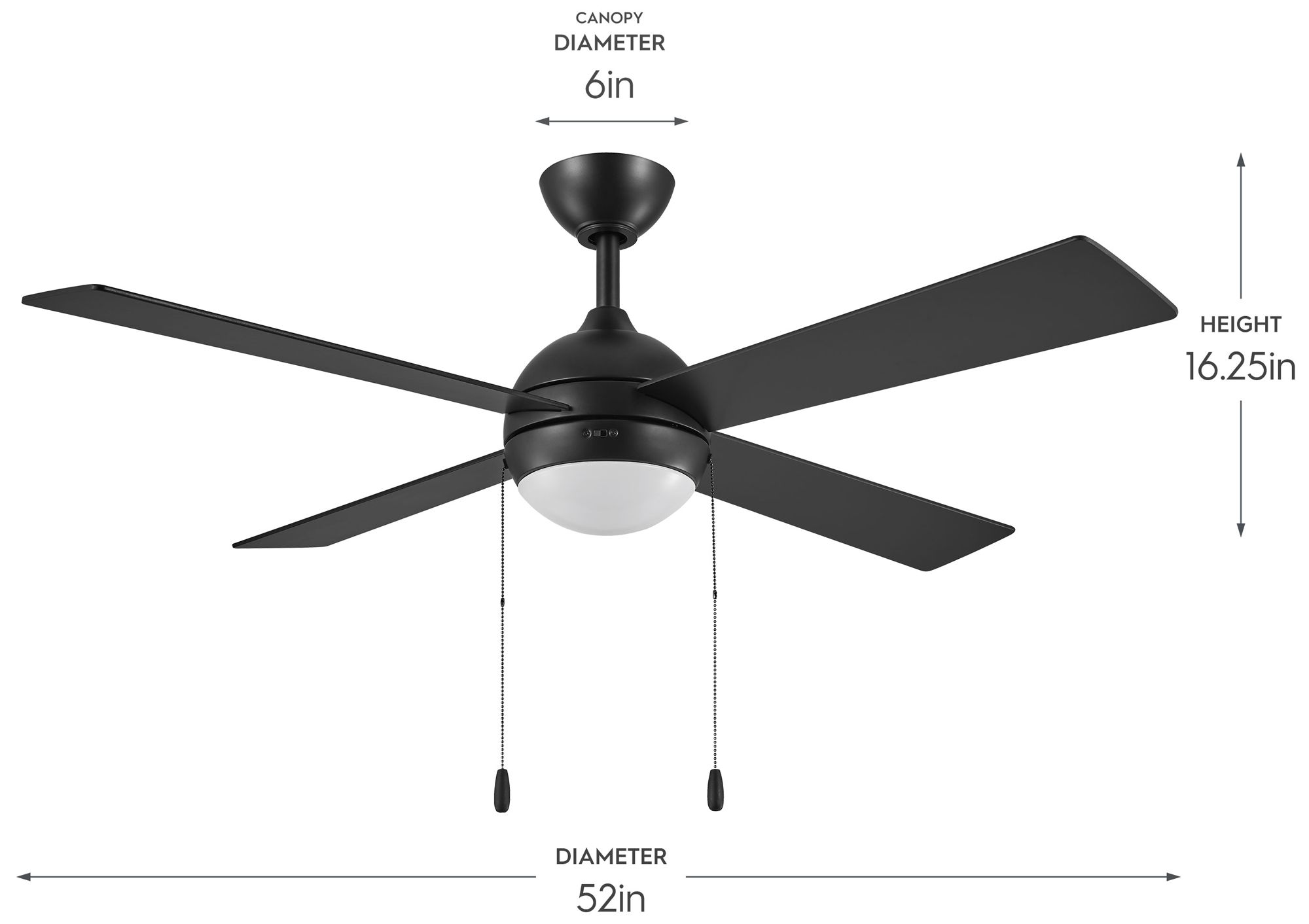 Image 5 Tavo Collection 52-in. Four-Blade LED Modern Ceiling Fan more views