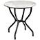 Tavolo 25" High Black and Marble Modern Accent Martini Table