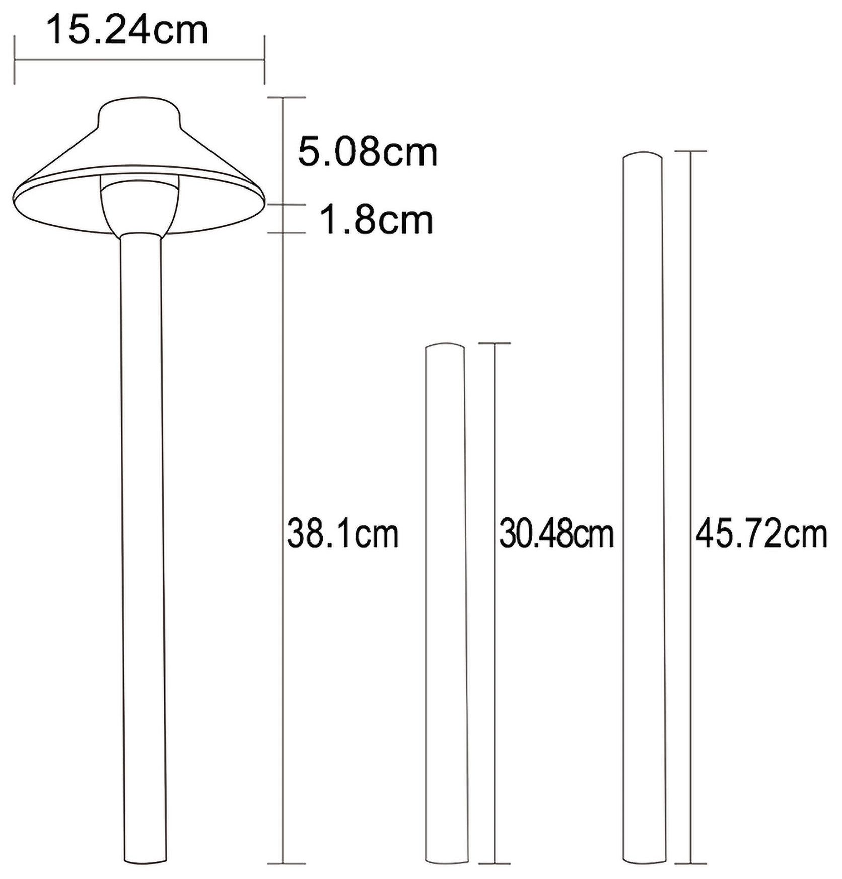 Image 2 Tavren 17" High Antique Brass Landscape Path Light with 6" Hat more views