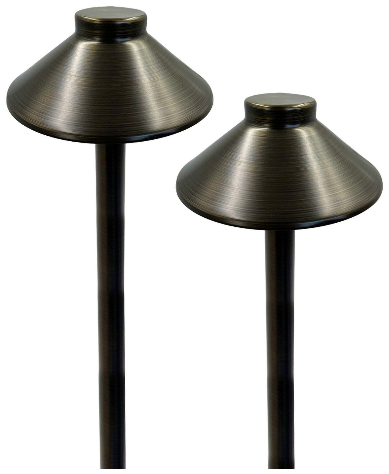 Image 3 Tavren 20" High Antique Brass Landscape Path Light with 6" Hat more views