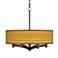 Tawny Zebrawood Ava 6-Light Bronze Pendant Chandelier