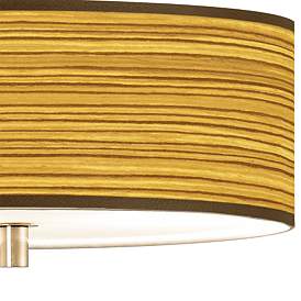 Image2 of Tawny Zebrawood Giclee 14" Wide Ceiling Light more views