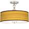 Tawny Zebrawood Giclee 16" Wide Semi-Flush Ceiling Light