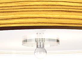 Image3 of Tawny Zebrawood Giclee 16" Wide Semi-Flush Ceiling Light more views