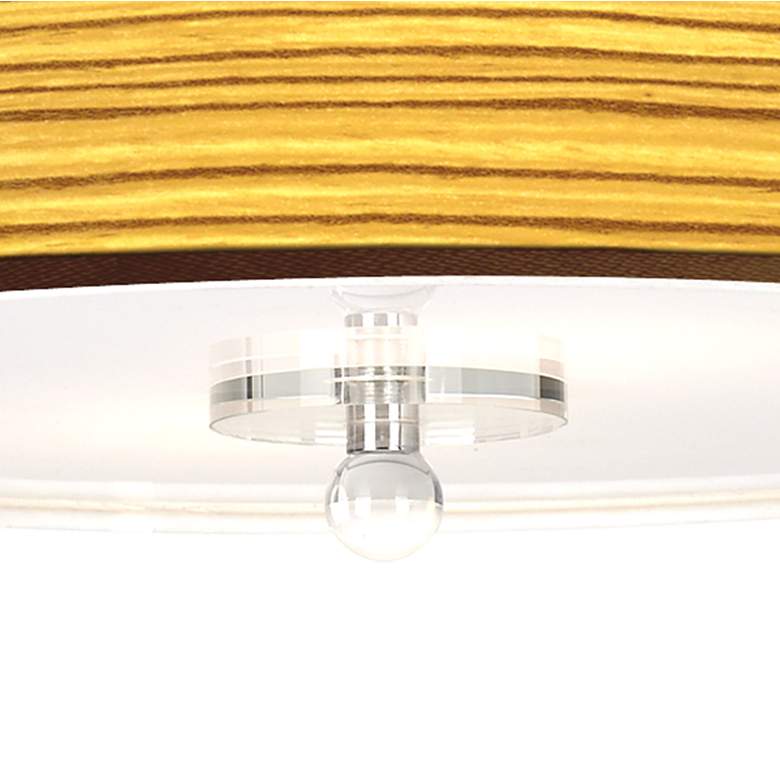 Image 3 Tawny Zebrawood Giclee 16" Wide Semi-Flush Ceiling Light more views