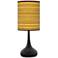 Tawny Zebrawood Giclee Black Droplet Table Lamp