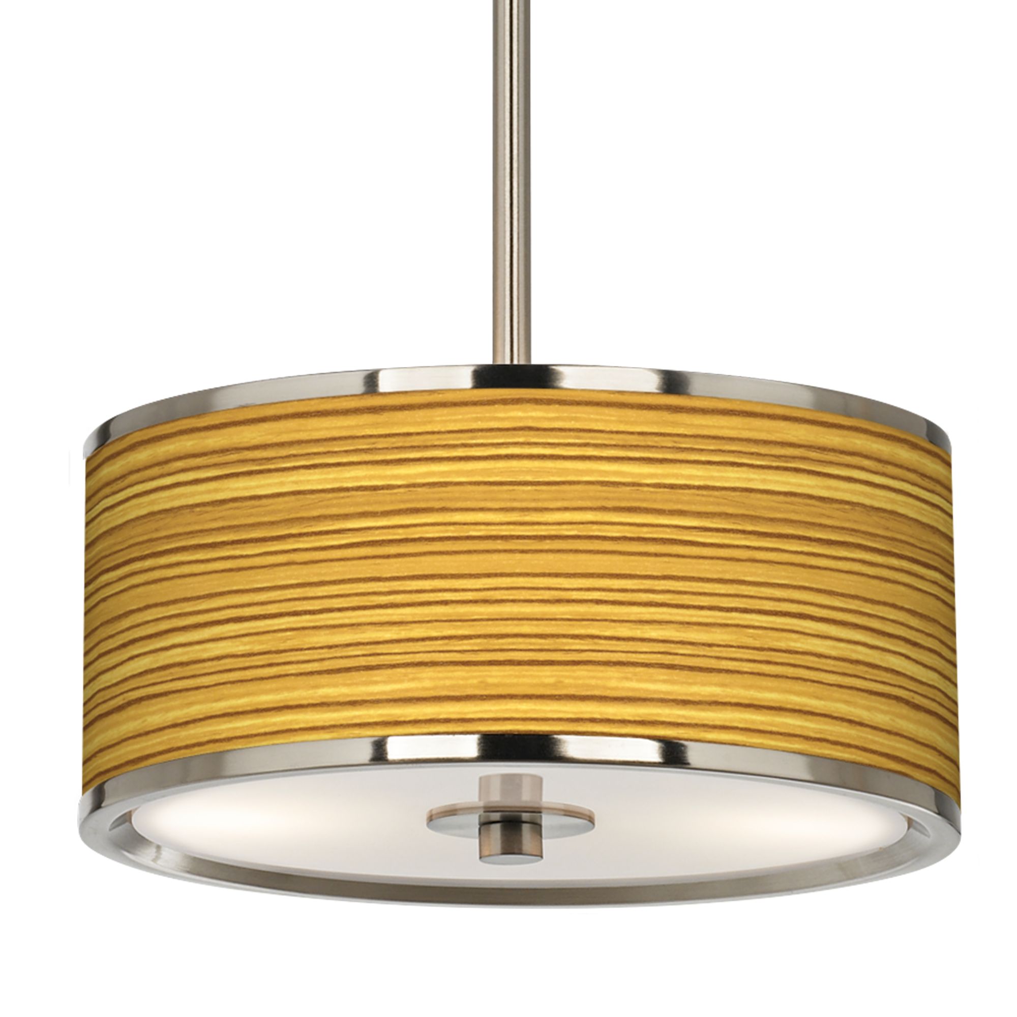 Image 3 Tawny Zebrawood Giclee Glow 10 1/4" Wide Pendant Light more views