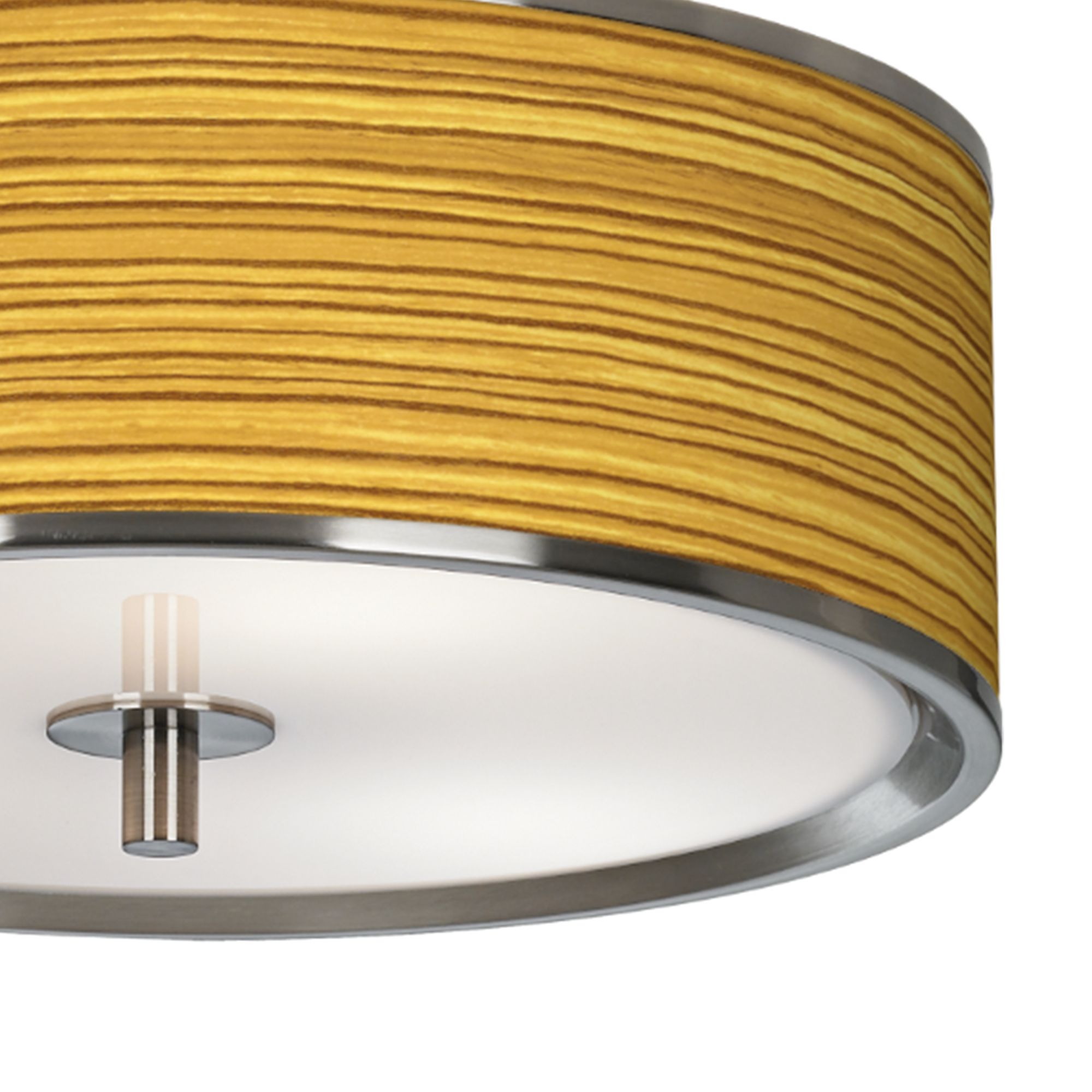 Image 3 Tawny Zebrawood Giclee Glow 14" Wide Ceiling Light more views