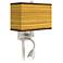 Tawny Zebrawood Giclee Glow LED Reading Light Plug-In Sconce