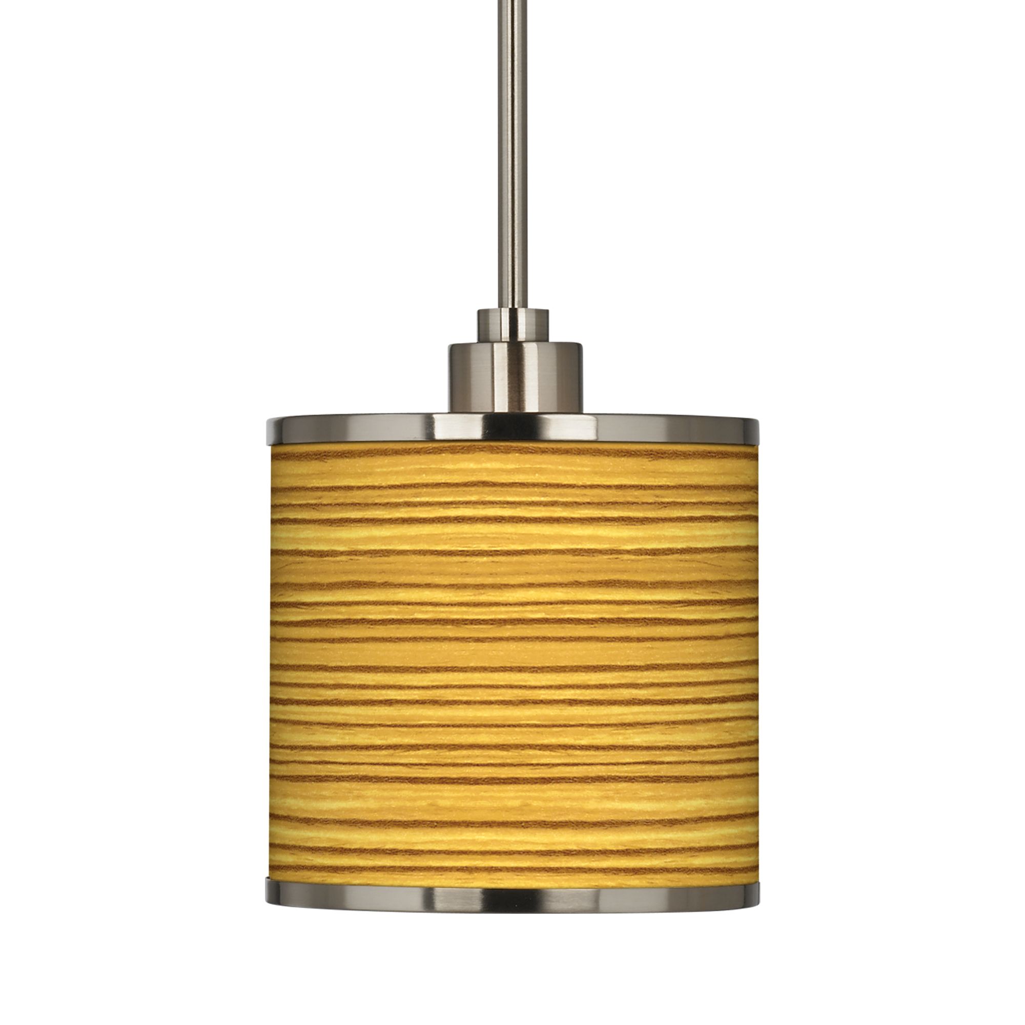 Image 3 Tawny Zebrawood Giclee Glow Mini Pendant Light more views