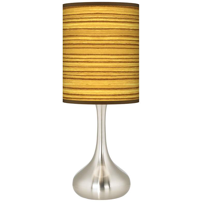Image 2 Tawny Zebrawood Giclee Modern Droplet Table Lamp