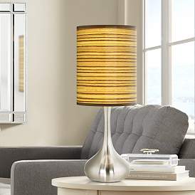 Image1 of Tawny Zebrawood Giclee Modern Droplet Table Lamp