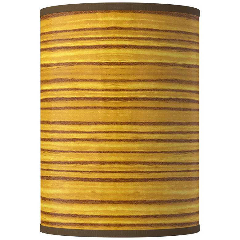 Image 1 Tawny Zebrawood Giclee Round Cylinder Lamp Shade 8x8x11 (Spider)