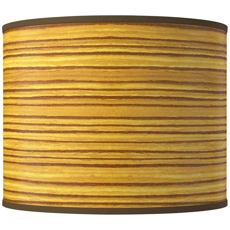 Image 1 Tawny Zebrawood Giclee Round Drum Lamp Shade 14x14x11 (Spider)