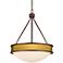 Tawny Zebrawood Lamont 20 1/2" Wide Bronze Pendant Light