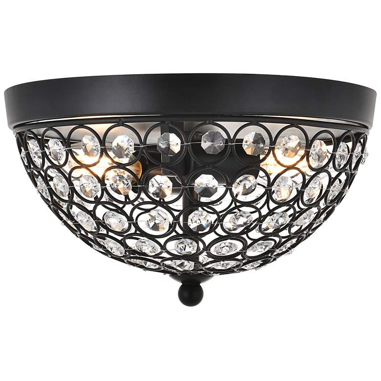 Image 2 Taye 2 Lt Matte Black Flush Mount