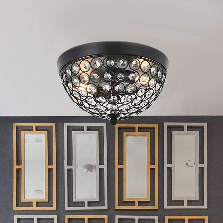 Image 1 Taye 2 Lt Matte Black Flush Mount