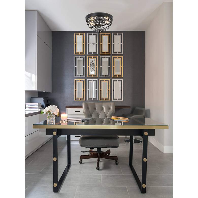 Image 3 Taye 2 Lt Matte Black Flush Mount more views