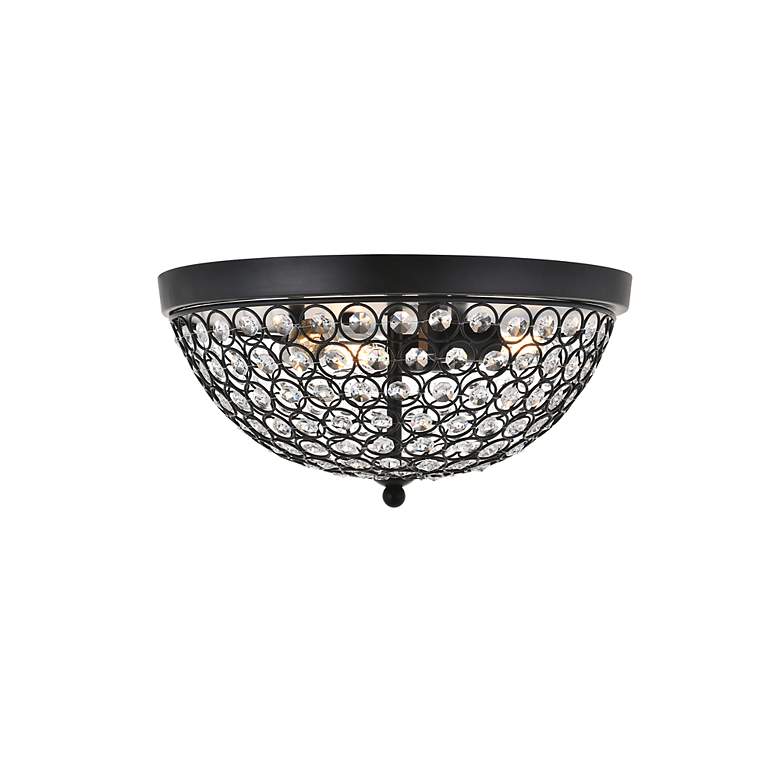 Image 3 Taye 3 Lt Matte Black Flush Mount more views