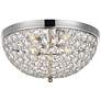 Taye Collection 13.5" Wide Flushmount Chrome Finish Ceiling Light