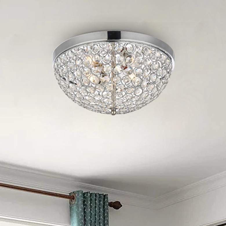 Image 1 Taye Collection 13.5" Wide Flushmount Chrome Finish Ceiling Light