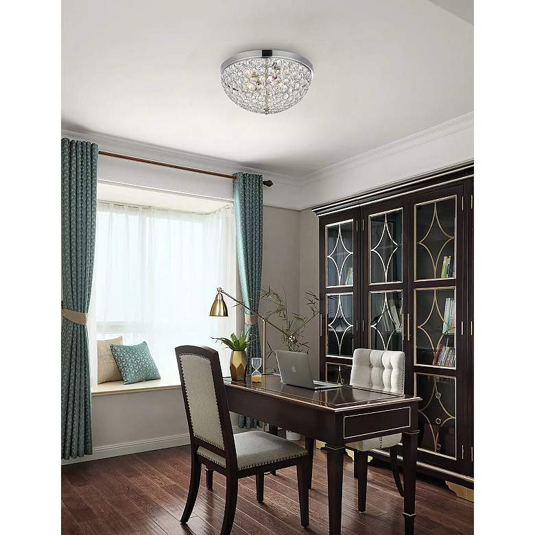 Image 3 Taye Collection 13.5" Wide Flushmount Chrome Finish Ceiling Light more views