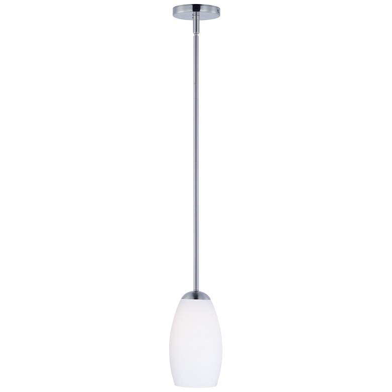 Image 1 Taylor 1-Light 5" Wide Satin Nickel Pendant Light