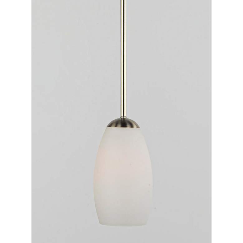 Image 4 Taylor 1-Light 5" Wide Satin Nickel Pendant Light more views