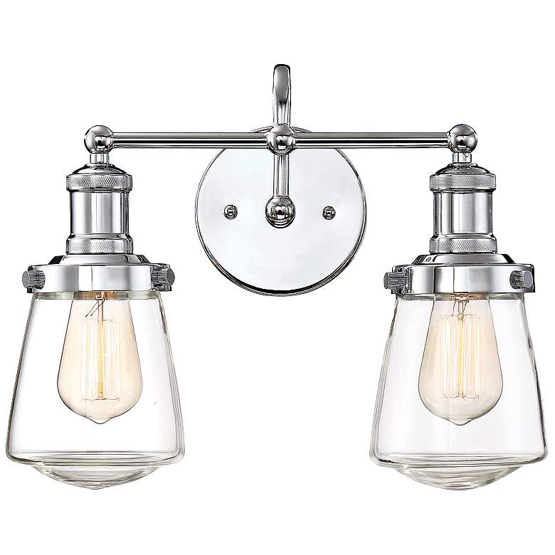 Image 2 Taylor 11 1/2 inch High Chrome 2-Light Wall Sconce