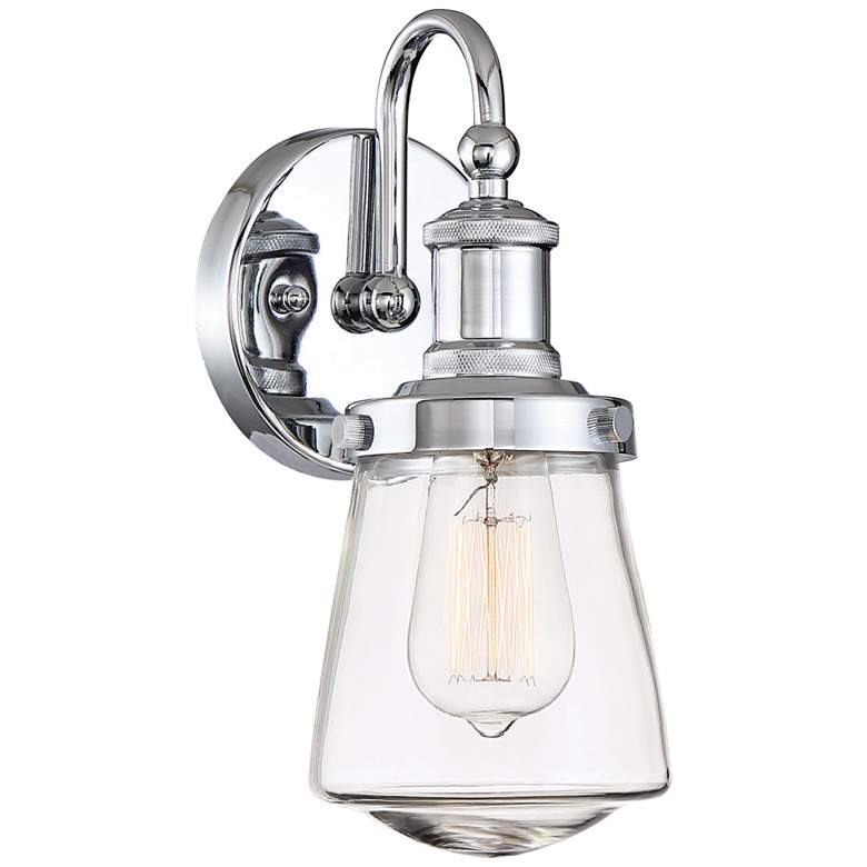 Image 2 Taylor 11 1/2" High Chrome Wall Sconce