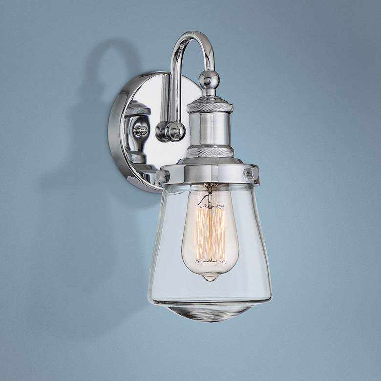 Image 1 Taylor 11 1/2" High Chrome Wall Sconce