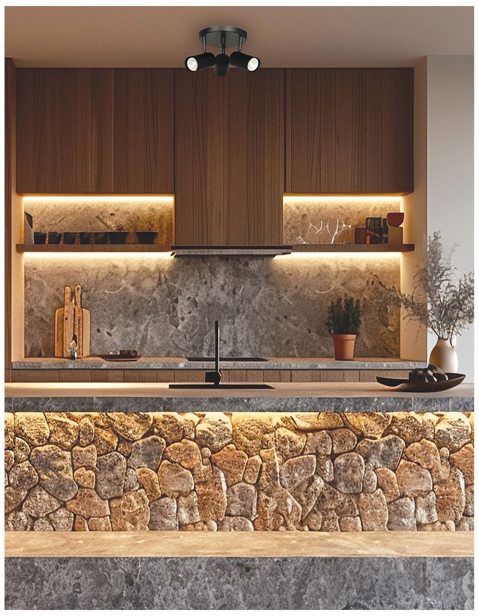 Image 3 Taylor 13" Wide 3-Light Matte Black Finish Spotlight more views