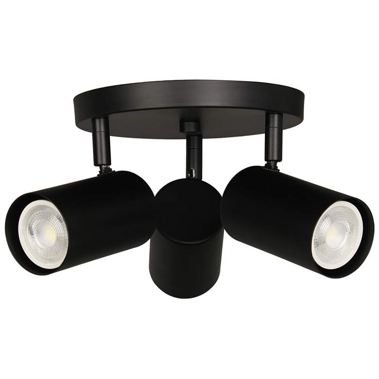 Image 1 Taylor 13" Wide 3-Light Matte Black Finish Track Light