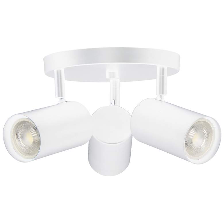 Image 1 Taylor 13" Wide 3-Light Matte White Finish Track Light