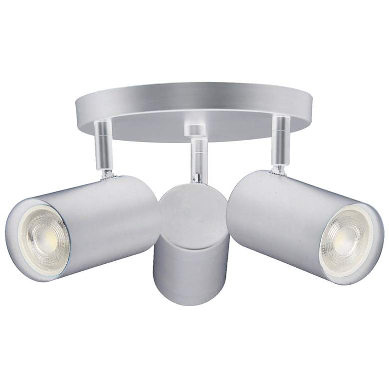 Image 1 Taylor 13" Wide 3-Light Satin Chrome Finish Track Light