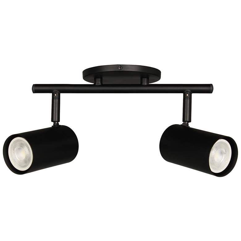 Image 1 Taylor 15" Wide 2-Light Matte Black Finish Track Light