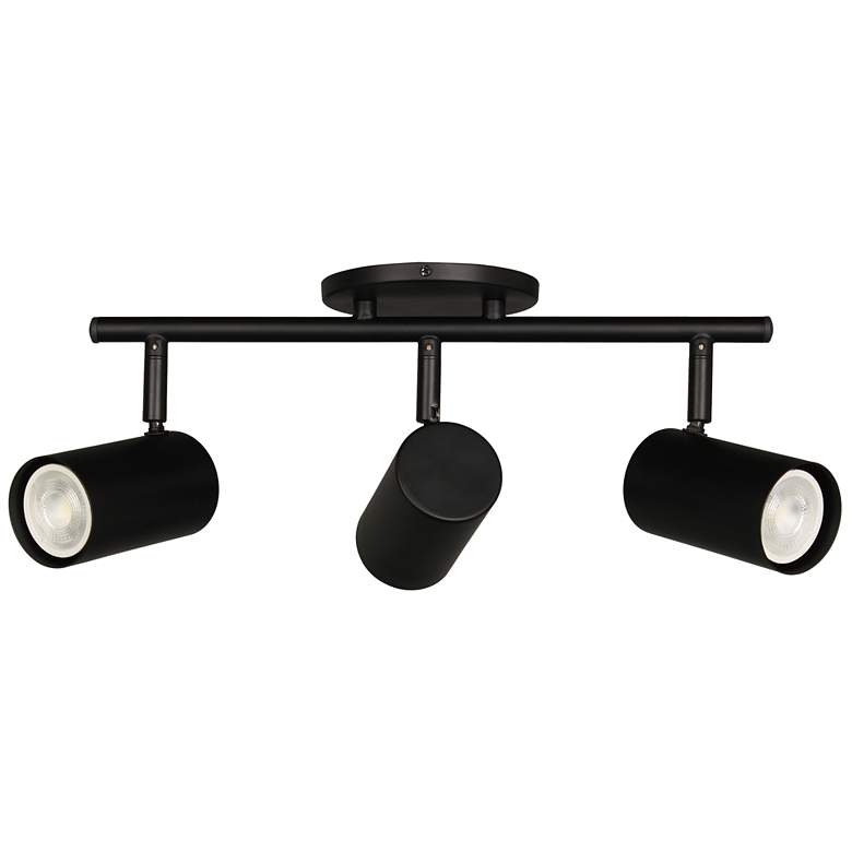 Image 1 Taylor 19" Wide 3-Light Matte Black Finish Track Light